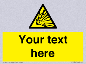 Custom Explosive Material Sign